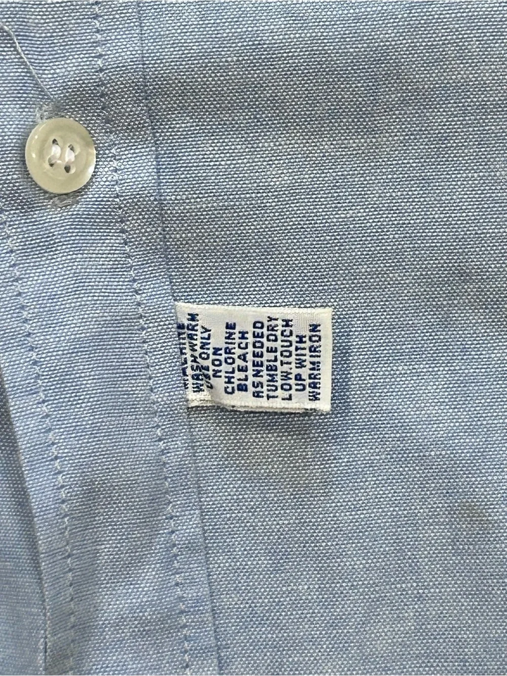 Vintage Men’s Polo Ralph Lauren Button Down Shirt Light Blue 100% Cotton